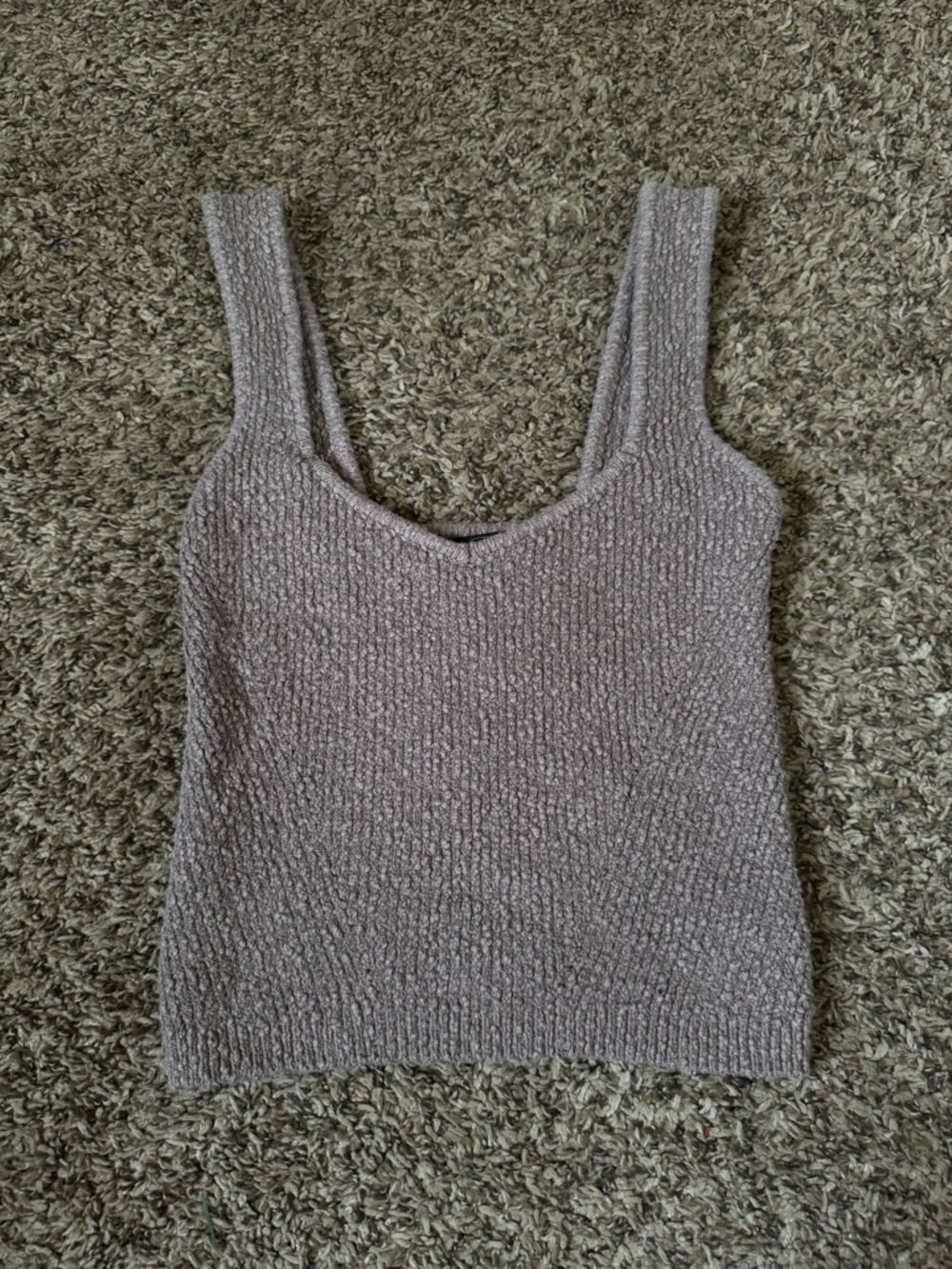 Forever 21 Taupe Textured Knit Tank